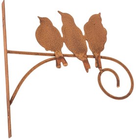 Cârlig decorativ din metal cu păsări, 27 x 1,5 x26,5 cm