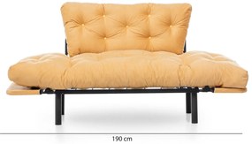 Canapea extensibila cu 2 Locuri Mocca, 155 x 85 x 73 cm