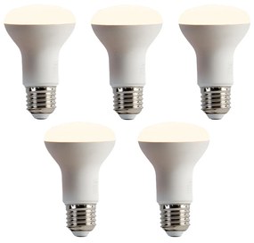 Set de 5 becuri LED E27 reglabile R63 6.2W 520lm 2700K