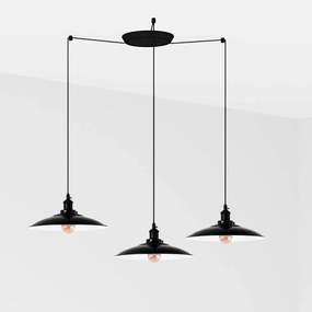 Lustra cu 3 Pendule design industrial LANG negru