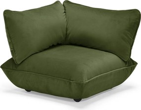 Modul de colț pentru șezut Sumo din catifea, culori multiple - Fatboy Culoare: verde inchis