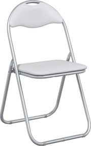 vidaXL Scaun pliant 8 pcs Alb și gri 48 x 43,5 x 81 cm