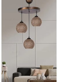 Lustră pe cablu CRAYON 3xE27/60W/230V bej