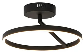 Plafoniera de design neagra incluzând LED cu dimmer pe 3 trepte - Anello