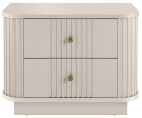 Set de noptiere Vesper 56 cm cu mânere aurii - culoare cașmir