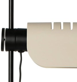 Lampadar metal stil retro cu abajur ajustabil MARTINICA negru, bej