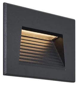 Plafoniera moderna de perete incastrata Negru 11.5cm incl. LED IP65 - Trem