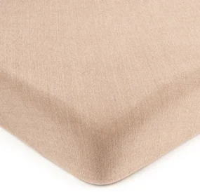 Cearșaf de pat 4Home jersey maro deschis, 90 x 200 cm