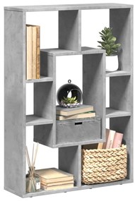 vidaXL Bibliotecă, gri beton, 63x20x90 cm, lemn prelucrat