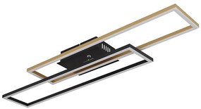 Plafonieră LED Globo 67208-30G DAKARI 30W/230V 3000K 60x80 cm negru/auriu