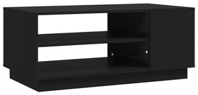 810281 vidaXL Măsuță de cafea, negru, 102x55x43 cm, lemn prelucrat