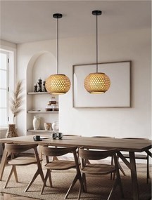Lustra/Pendul ratan decorativ design natural ASMA