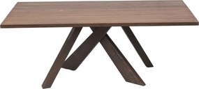 Masa din lemn Crew - Chocolate , Blat stejar lamelar