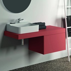 Blat pentru lavoar Ideal Standard Atelier Conca fara decupaj rosu - oranj mat 120 cm