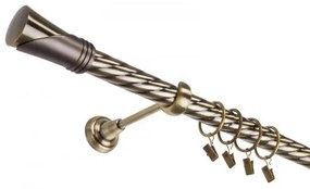 Galerie SIMPLA TWIST PRINDERE PERETE 25 MM -DUNCAN- AUR ANTIC (Alege marime: 200 cm)