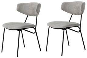 Set de scaune de sufragerie Nancy Grey and Black,2 bucăți