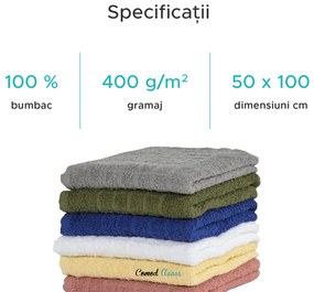 Prosop SOFT 50 x 100 cm verde olive, 100% bumbac