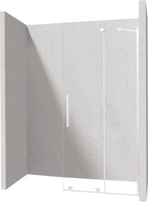 Deante Prizma perete cabină de duș walk-in 120 cm alb mat/sticla transparentă KTJ_A32R