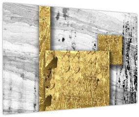 Tablou - Pătrate de aur N⁰1 (90x60 cm)