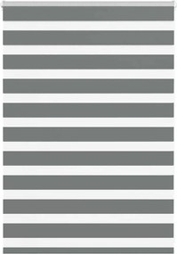 vidaXL Jaluzea tip zebra gri închis lățime țesătură 110,9 cm poliester