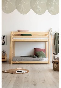 Pat supraetajat din lemn de pin 80x200 cm CLPB - Adeko