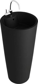 Lavoar freestanding Rune Jera rotund 40 cm negru mat