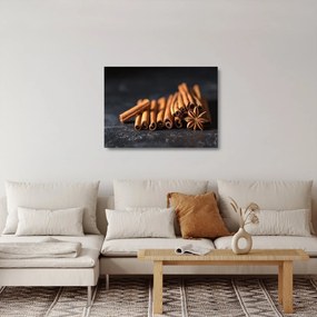 Tablou pe sticlă cu scorțișoară (70x50 cm)