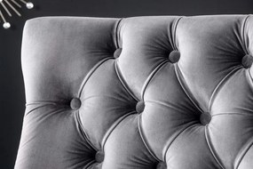 Banca de bar stil baroc Castle Deluxe 165cm, gri