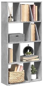 858150 vidaXL Bibliotecă, gri beton, 60x20x120 cm, lemn prelucrat