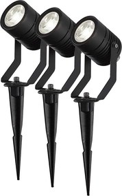 Nedis ZBLOS10RGBW3 - Set de 3 lămpi LED RGBW, reglabile, pentru exterior, LED/3W/230V, IP65, Wi-Fi Tuya