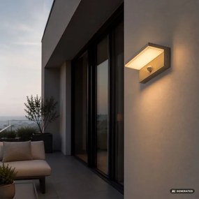 Rabalux 77220 - Lampă de perete LED pentru exterior cu senzor ZARAGOZA 9W/230V IP54 bej