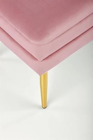 Banca dormitor Velva roz/gold - H37 cm