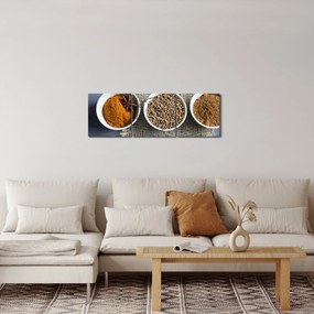 Tablou cu condimente (cu ceas) (90x30 cm)