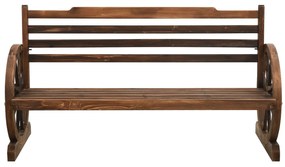 313892 vidaXL Bancă de grădină, 142 cm, lemn masiv de brad