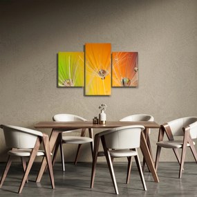 Tablou cu picături pe plantă (90x60 cm)