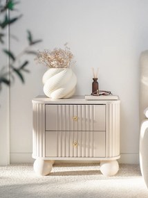 Set noptiere Vesper 56 cm - cașmir / mânere aurii / picioare rotunde
