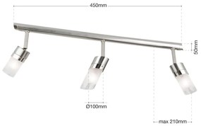 Plafoniera cu 3 spoturi din sticla SPOT EXCLUSIVE