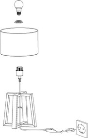 Eglo 97516 - Lampă de masă CHIETINO 1 1xE27/60W/230V