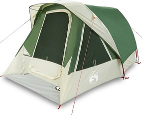 vidaXL Cabină cort de camping, 4 persoane, verde, impermeabil