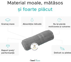 Prosop AQUELLA 50x90 cm maro, 100% bumbac