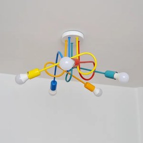 Lustr LED pentru copii OXFORD 5xE27/15W/230V montat pe tavan