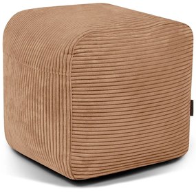 Fotoliu bean bag maro cu tapițerie din catifea reiată Plus 50 Lounge – SLOWDOWN