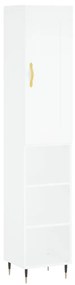 3200305 vidaXL Dulap înalt, alb, 34,5x34x180 cm, lemn prelucrat
