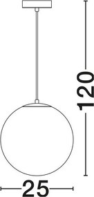 Pendul, Lustra suspendata LED SERITA 40cm