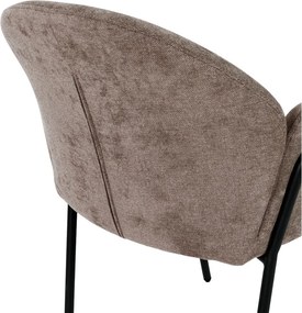 Set de scaune de sufragerie piersică 2 buc. tapițat Aslin – MOME