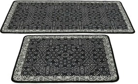 Set 2 covorase baie PAISLEY DJT, forma dreptunghiulara, poliester, neg