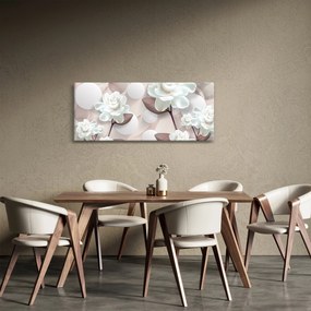 Tablou - Flori de trandafir (120x50 cm)