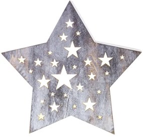 Decorațiune LED de Crăciun Retlux LED/2xAAA lemn stea