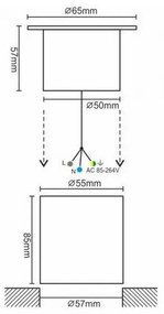 LED Iluminat acces exterior LED/4W/285-264V IP67 2800K