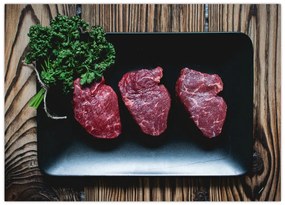 Tablou cu carne pe farfurie (70x50 cm)